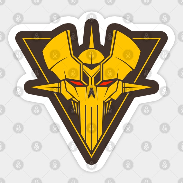 159 Skull Mazinger Sticker by Yexart